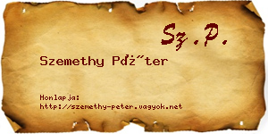 Szemethy Péter névjegykártya